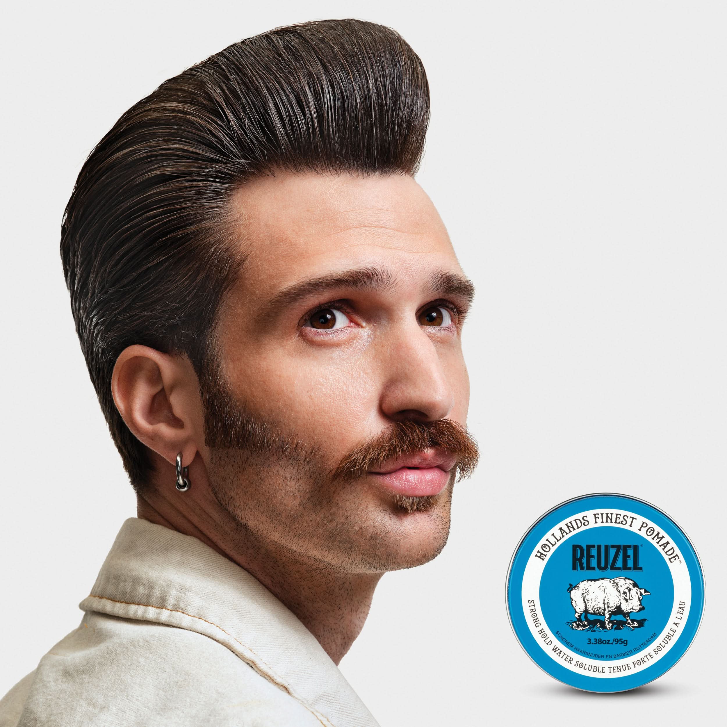 Blue High Shine Strong Hold Pomade - Image 7