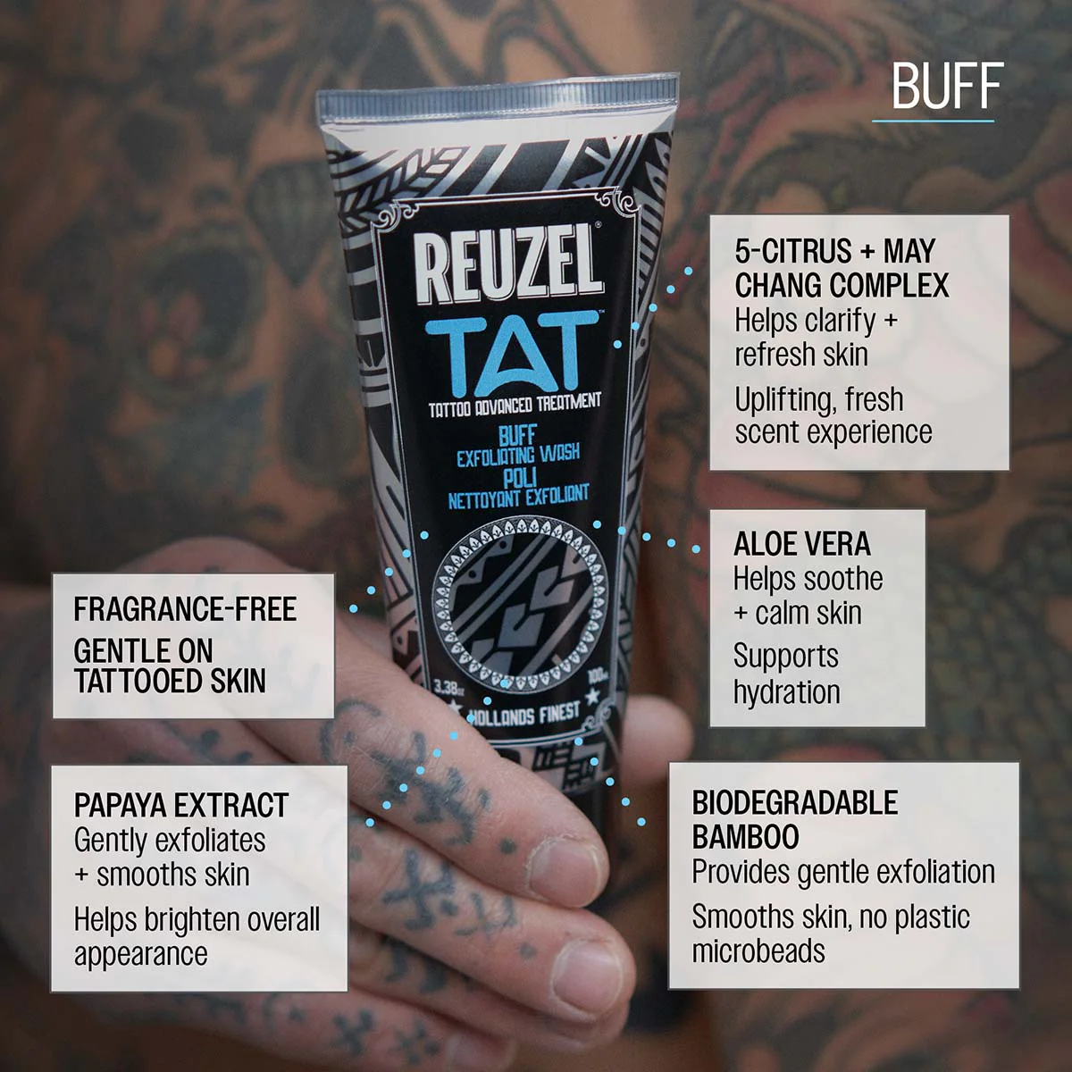 BUFF Tattoo Safe Exfoliator - Image 6