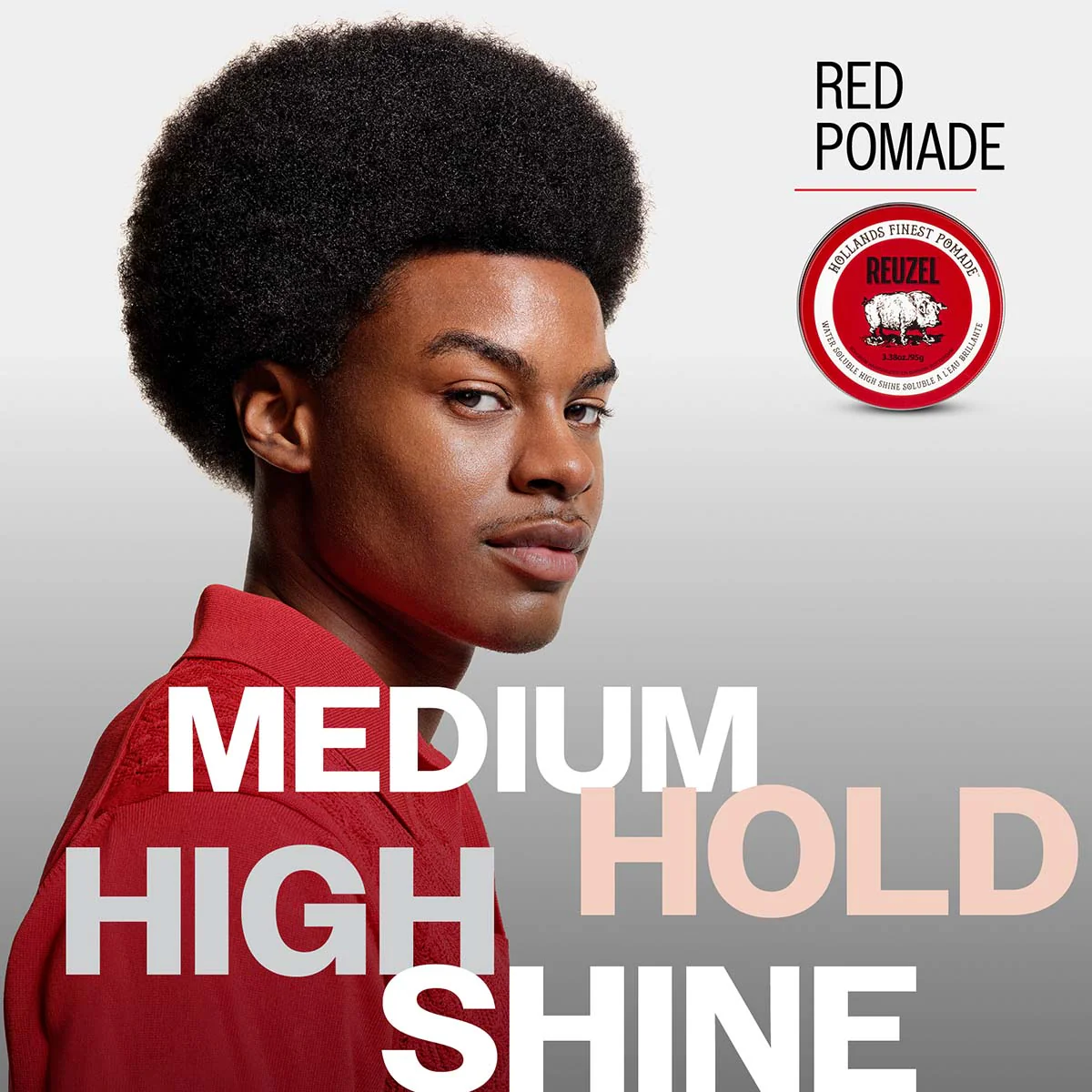 Red Water Soluble High Shine Pomade - Image 3
