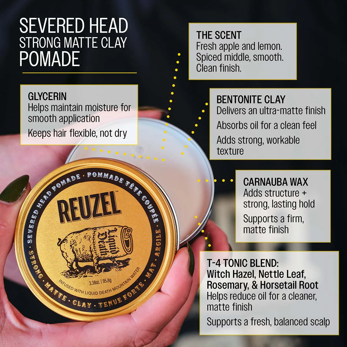 REUZEL x Liquid Death Severed Head Matte Clay Pomade - Image 6